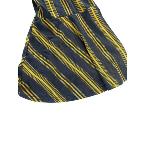 Ivy Rose Off-The-Shoulder Tie Front Navy Blue Yellow Stripe Top Womens Size 2X - Picture 3 of 8